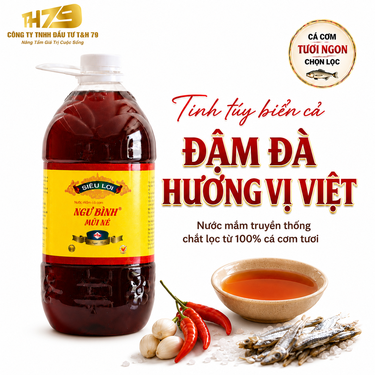 Nước Mắm Phan Thiết Như Hải Mũi Né, Chai lớn 5 Lít 2 Độ Đạm - Chất Lượng Cao Cá Cơm Truyền Thống